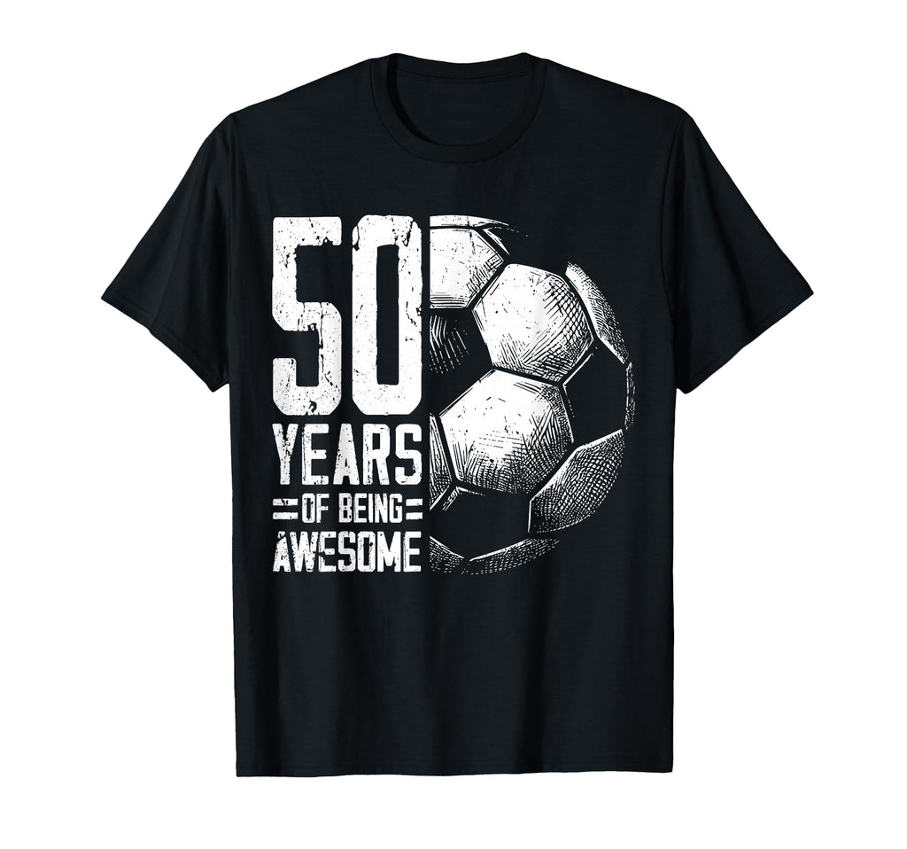 50Th Birthday Soccer Player Football 50 T-Shirt - Custom Art Print Unisex
