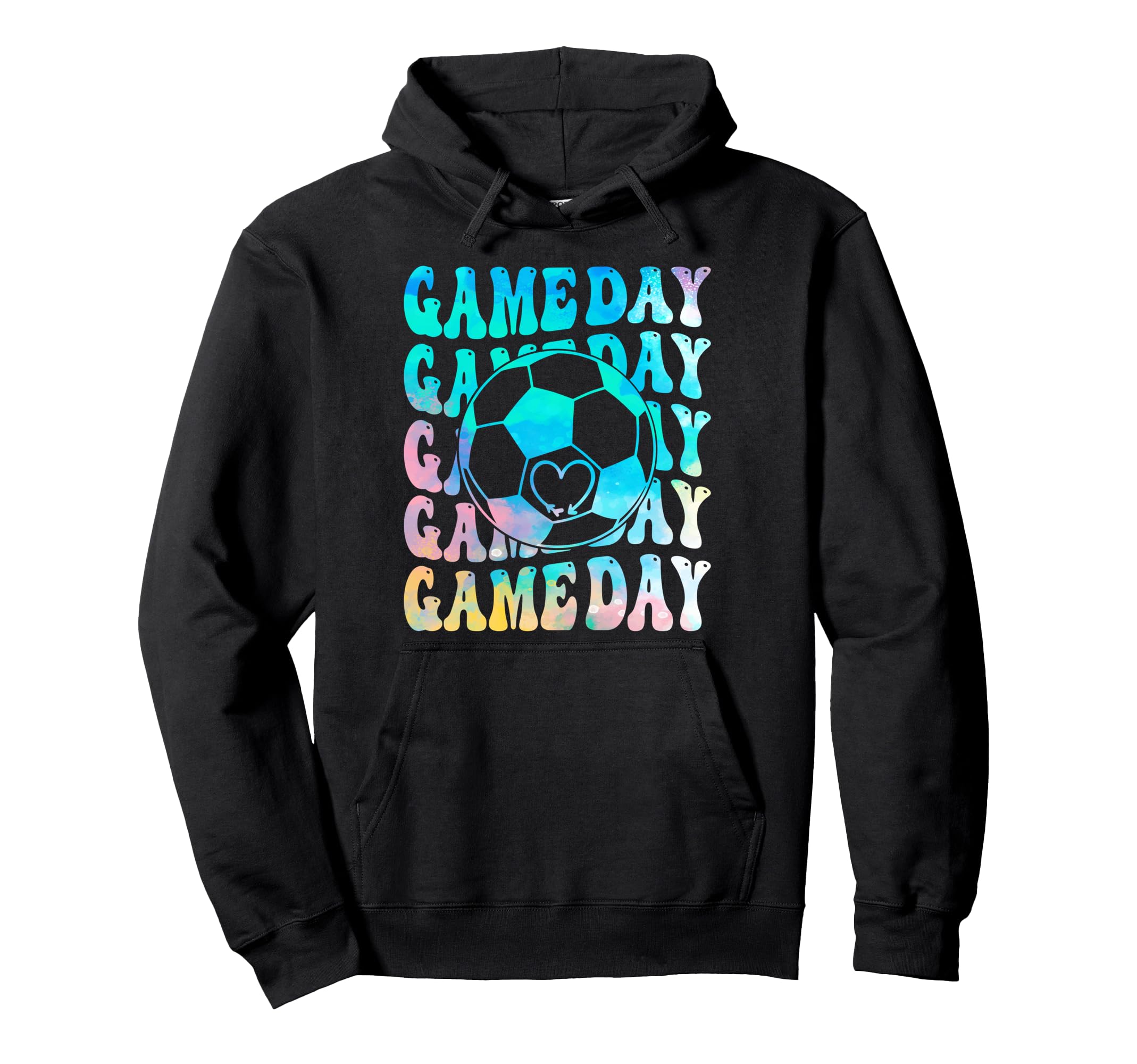 Colorful Soccer Sports Fan Game Day Hoodie - Fun Novelty Design for Adults