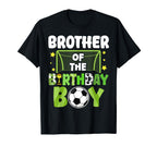 Soccer Brother Birthday Party Soccer T-Shirt - Streetwear Style Unisex