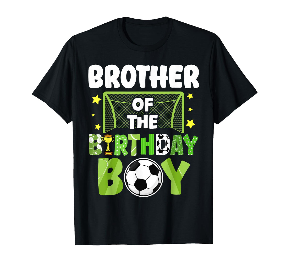 Soccer Brother Birthday Party Soccer T-Shirt - Streetwear Style Unisex