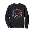 Eat Sleep Soccer Repeat Line Art Sweatshirt - Minimalist Print for Adults