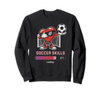 Kawaii Love Soccer Heart Skills Sweatshirt - Streetwear Style Unisex