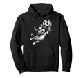 Soccer Goalie Athletic Kitten Sports Hoodie - Minimalist Print Men Women