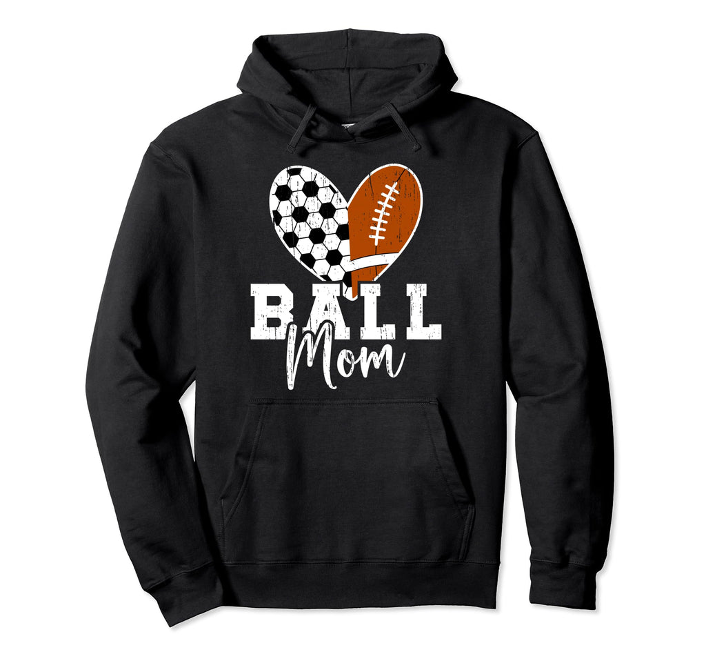 Ball Mom Soccer Football Mom Football Hoodie - Graphic Print Men Women