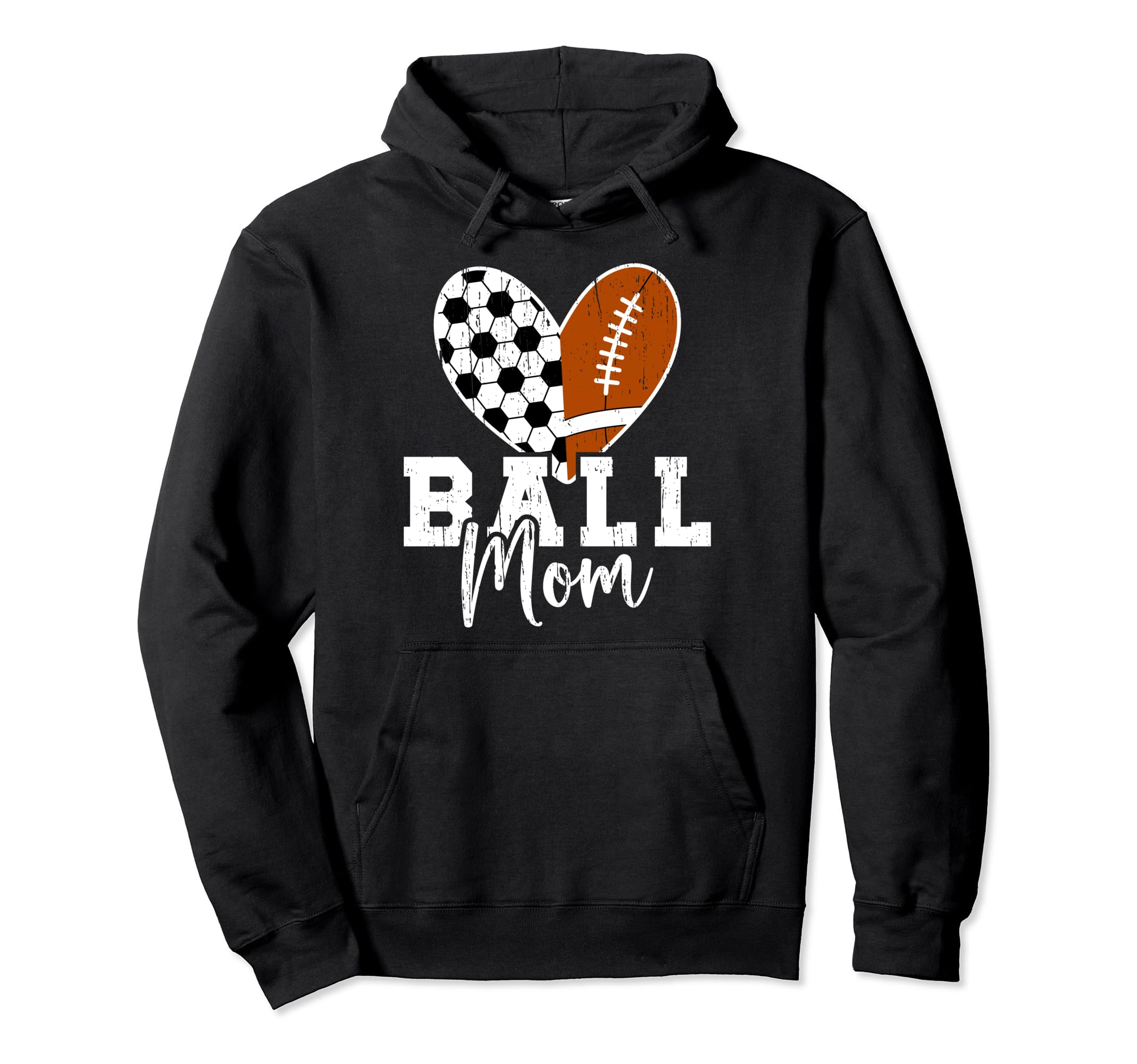 Ball Mom Soccer Football Mom Football Hoodie - Graphic Print Men Women