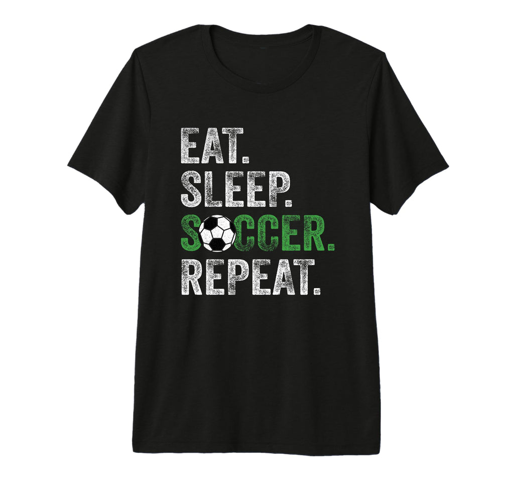 Eat Sleep Soccer Repeat Sport Tri Blend T-Shirt - Unique Graphic for Adults