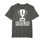 Number One Soccer Coach Head Trainer T-Shirt - Unique Graphic Unisex