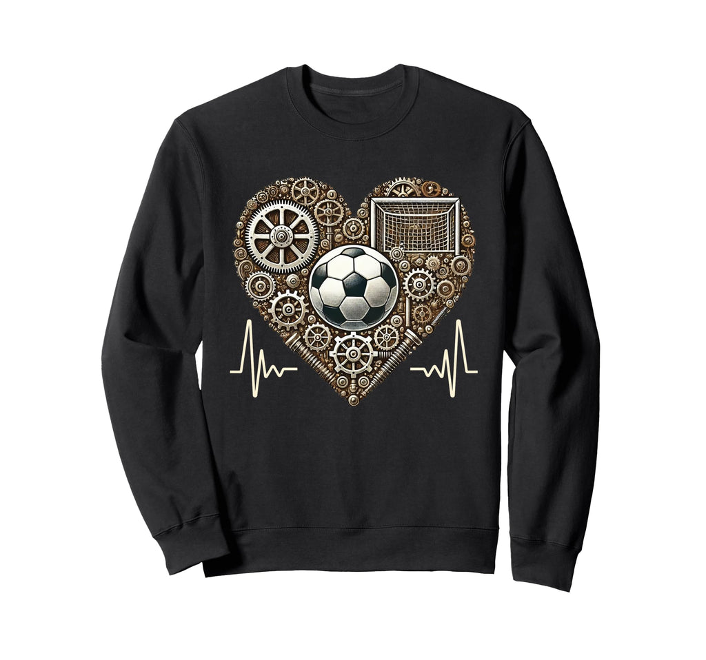 Soccer Heartbeat Steampunk Sweatshirt - Aesthetic Graphic Men Women