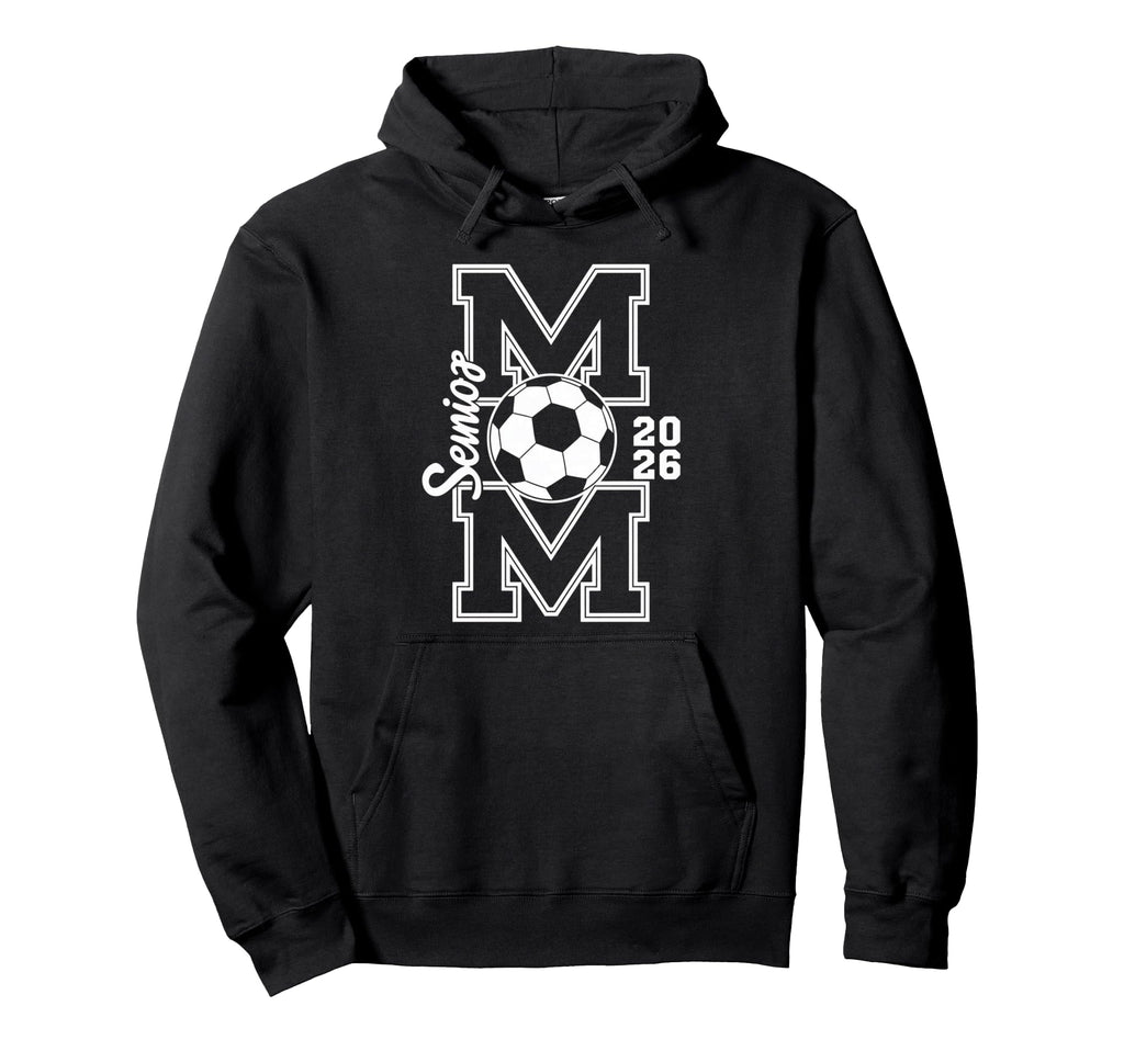 Senior Soccer Mom 2026 Graduation Hoodie - Fun Novelty Design Unisex
