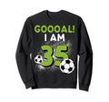 35Th Birthday Soccer Theme 35Year Old Sweatshirt - Custom Art Print Unisex