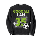 35Th Birthday Soccer Theme 35Year Old Sweatshirt - Custom Art Print Unisex