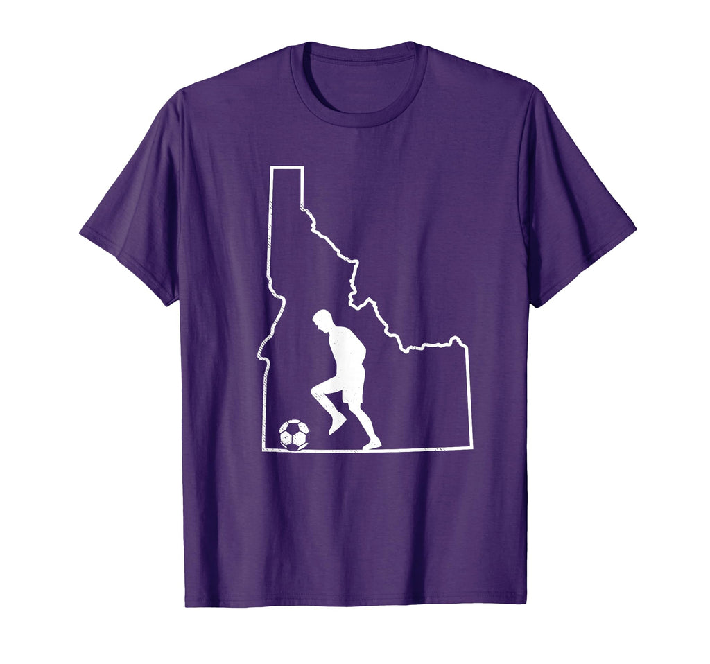 Idaho Map Soccer Player Gift Idaho T-Shirt - Trendy Graphic for Adults