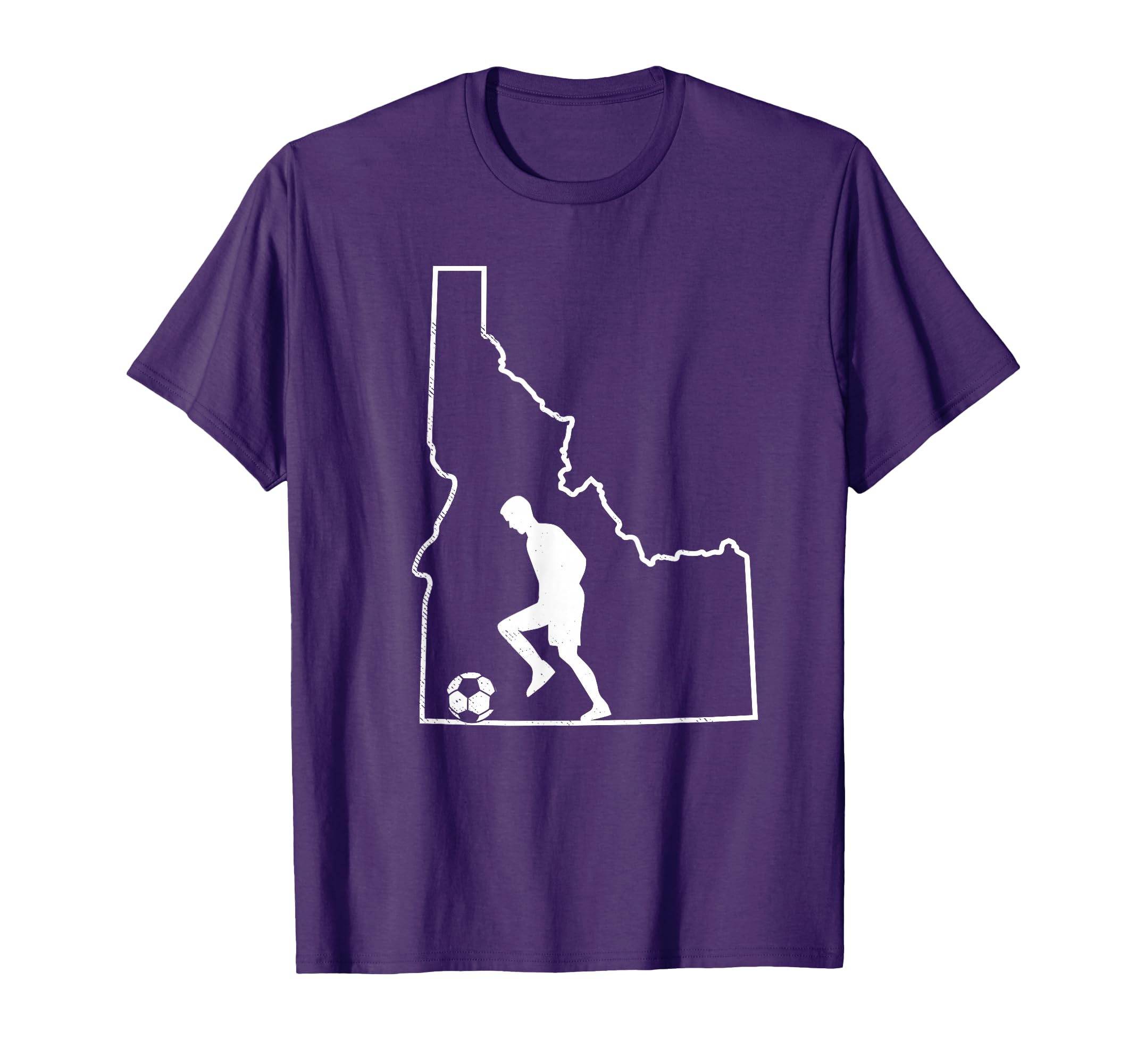 Idaho Map Soccer Player Gift Idaho T-Shirt - Trendy Graphic for Adults