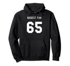 Number 65 Biggest Fan Sport Spirit Hoodie - Minimalist Print Men Women