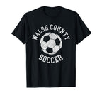 Walsh County Soccer Distressed 90S T-Shirt - Trendy Graphic Unisex