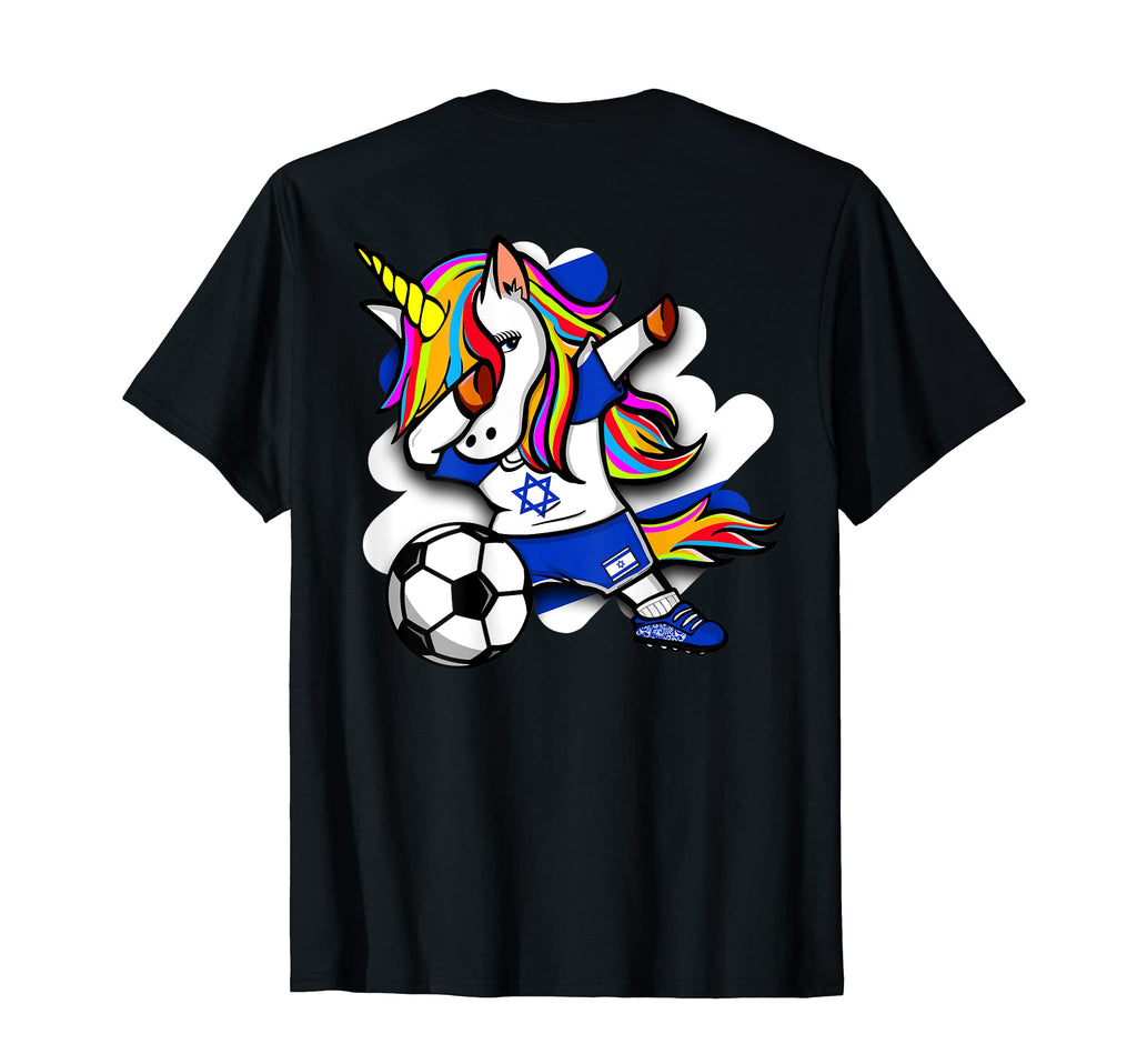 Dabbing Unicorn Israel Soccer Lovers T-Shirt - Custom Art Print Unisex