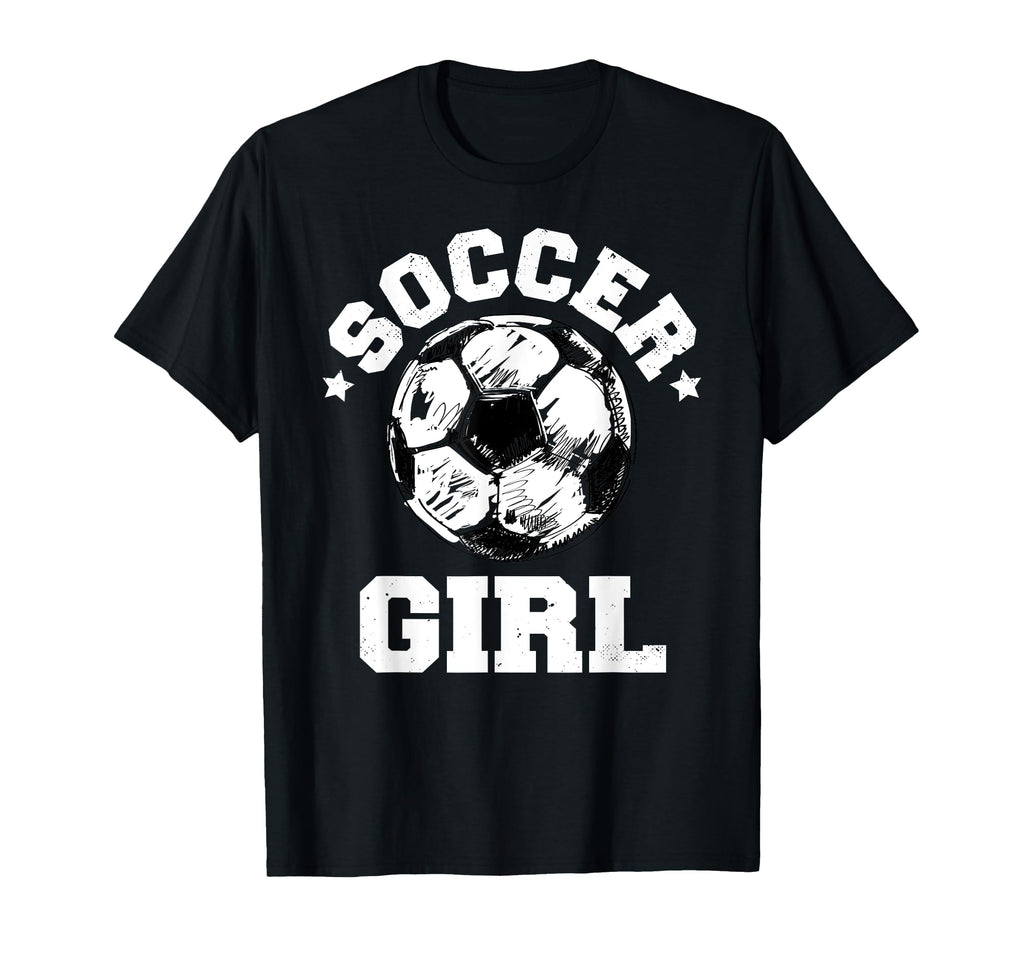 Soccer Funny Soccer Ball Distressed T-Shirt - Graphic Print for Adults