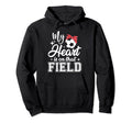 My Heart Is That Field Soccer Mom Hoodie - Fun Novelty Design for Adults