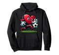 Valentines Day Heart Soccer Hoodie - Casual Everyday Wear for Adults