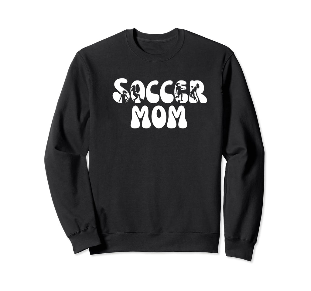 Soccer Mom Futbol Player Silhouettes Sweatshirt - Minimalist Print Unisex