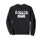 Soccer Mom Futbol Player Silhouettes Sweatshirt - Minimalist Print Unisex