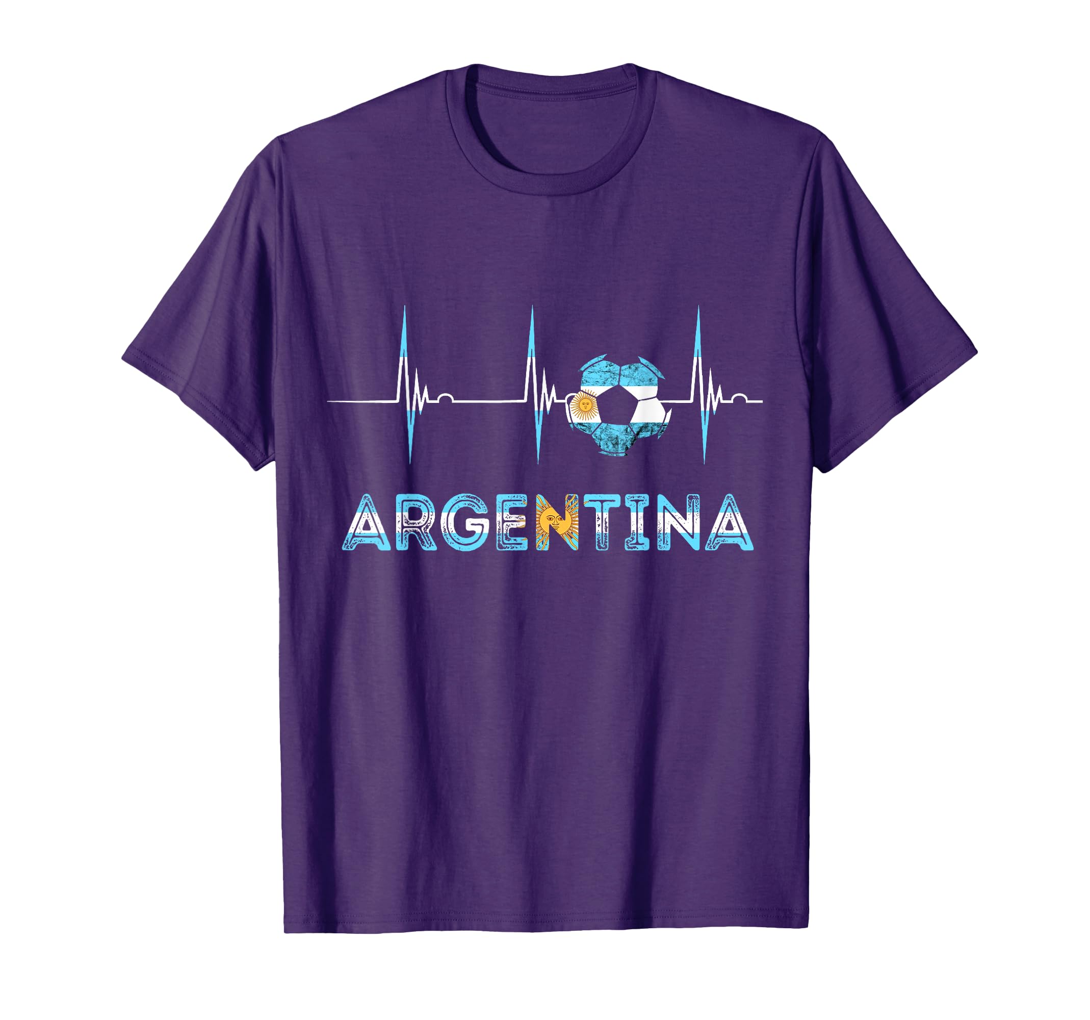Argentinian Pride Heartbeat Ekg Pulse T-Shirt - Graphic Print Men Women