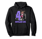 4Th Birthday Black Soccer Ball Hoodie - Casual Everyday Wear for Adults