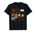 Coquette Bow Stamp Soccer Mama Sport T-Shirt - Novelty Apparel Men Women