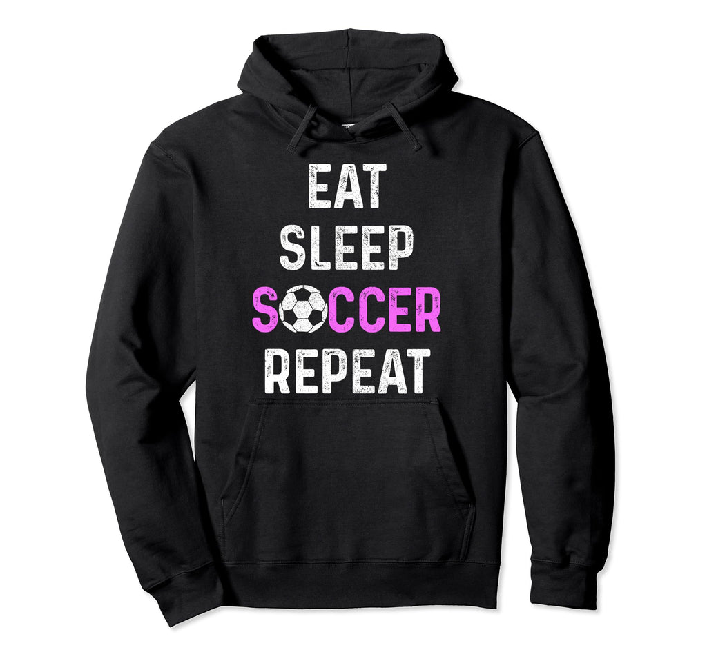 Eat Sleep Soccer Repeat Soccer Player Hoodie - Trendy Graphic Unisex