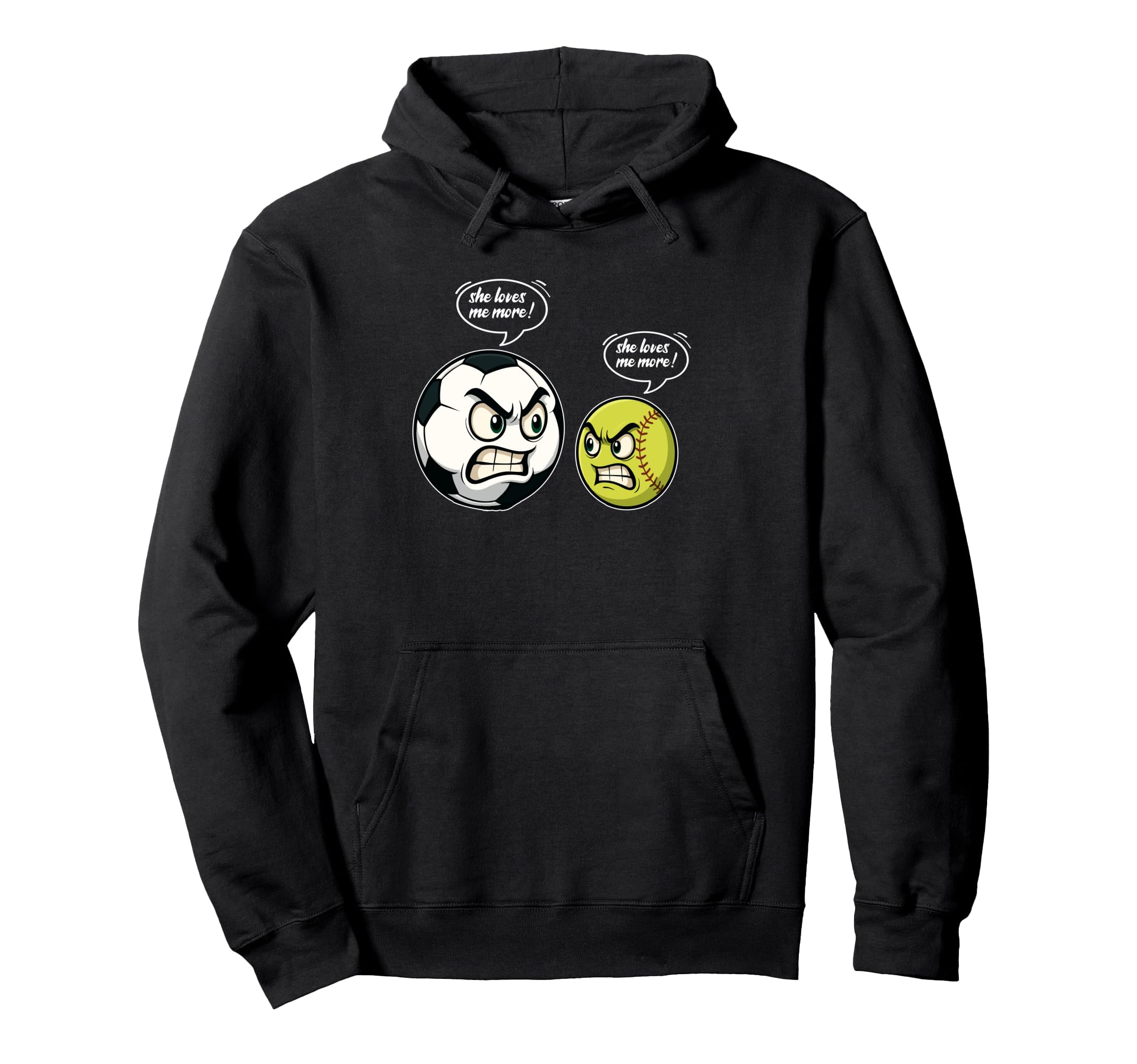Funny Softball Soccer Daughter She Love Hoodie - Unique Graphic for Adults