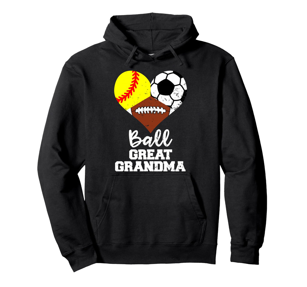 Ball Great Grandma Heart Softball Hoodie - Minimalist Print Men Women