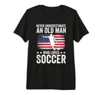 Mens Never Underestimate Old Who Loves T-Shirt - Graphic Print Unisex
