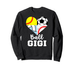 Ball Gigi Soccer Baseball Softball Sweatshirt - Trendy Graphic for Adults