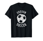 Oregon Soccer Distressed 90S T-Shirt - Graphic Print Unisex