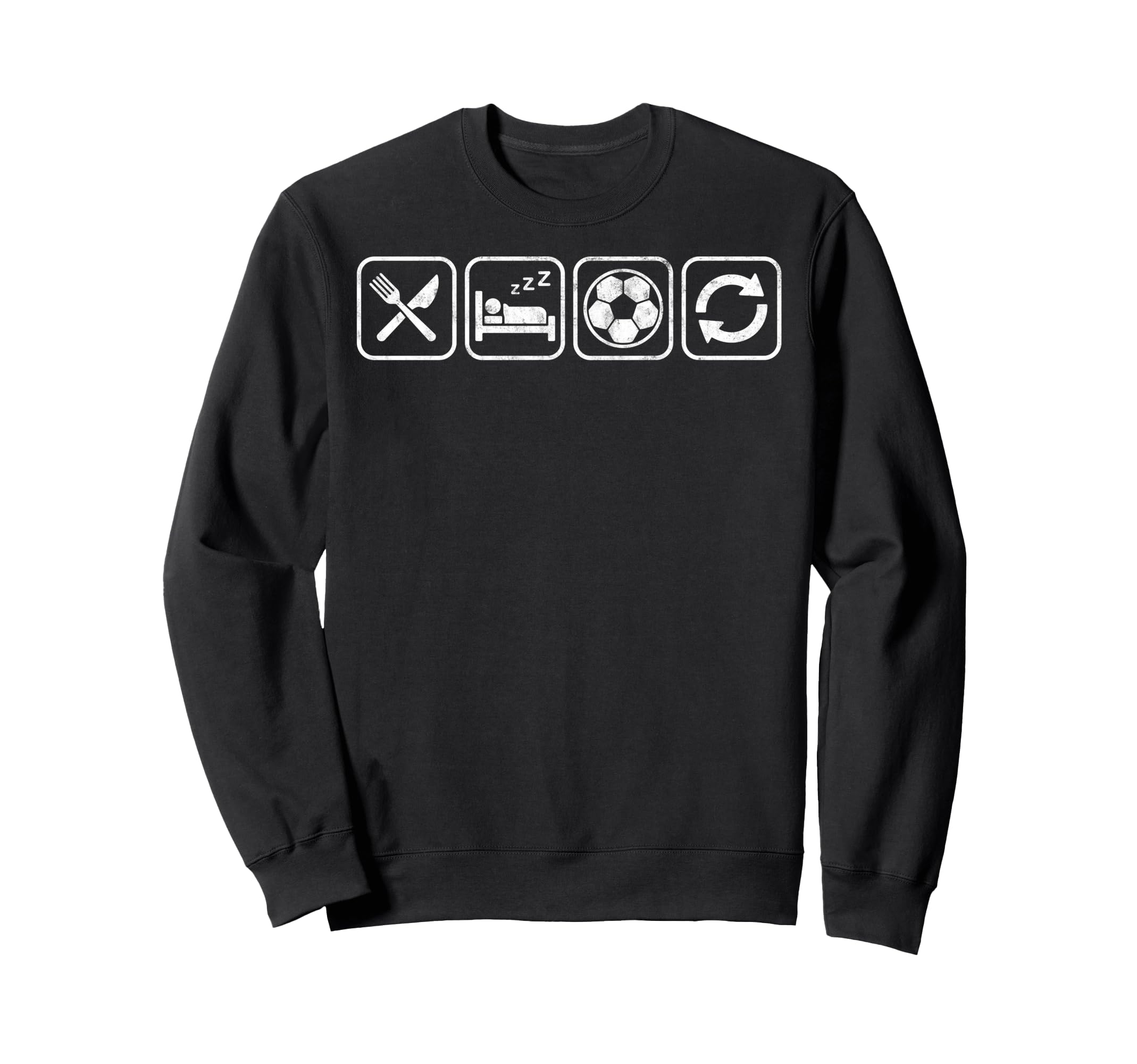 Eat Sleep Soccer Repet Goalie Sweatshirt - Streetwear Style Men Women