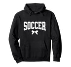 Soccer Team Soccer Player Soccer Mom Bow Hoodie - Trendy Graphic Men Women