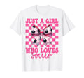 Just Who Loves Soccer Coquette Bow T-Shirt - Trendy Graphic for Adults