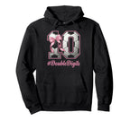 Bow Soccer Football Double Digits Hoodie - Fun Novelty Design for Adults