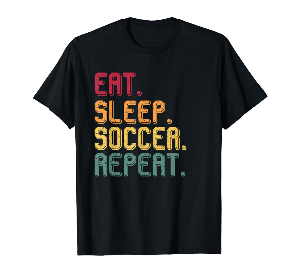 Eat Sleep Soccer Repeat T-Shirt - Minimalist Print Men Women