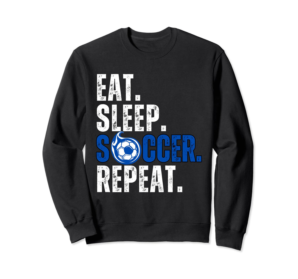 Soccer Lover Themed Tees Eat Sweatshirt - Custom Art Print for Adults