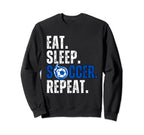 Soccer Lover Themed Tees Eat Sweatshirt - Custom Art Print for Adults