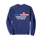 Submarine Veteran U S Flag Sweatshirt - Streetwear Style for Adults