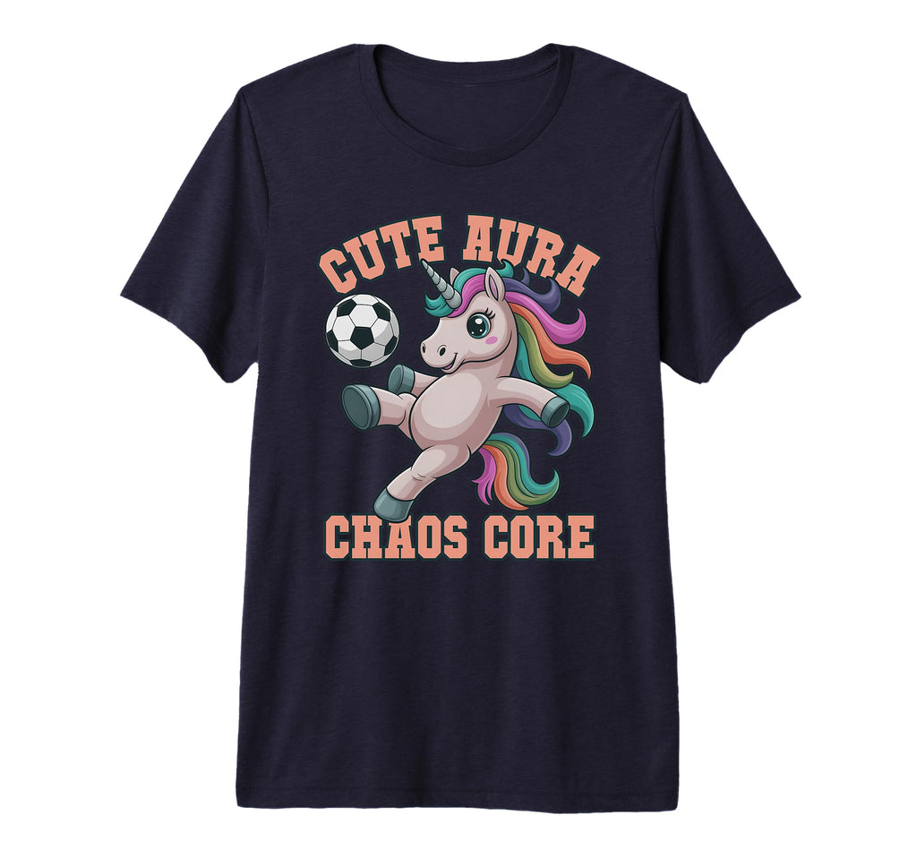 Rizzler Aura Soccer Unicorn Chaos Core T-Shirt - Graphic Print for Adults