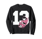 13 Soccer Birthday Gift Soccer Sweatshirt - Fun Novelty Design for Adults