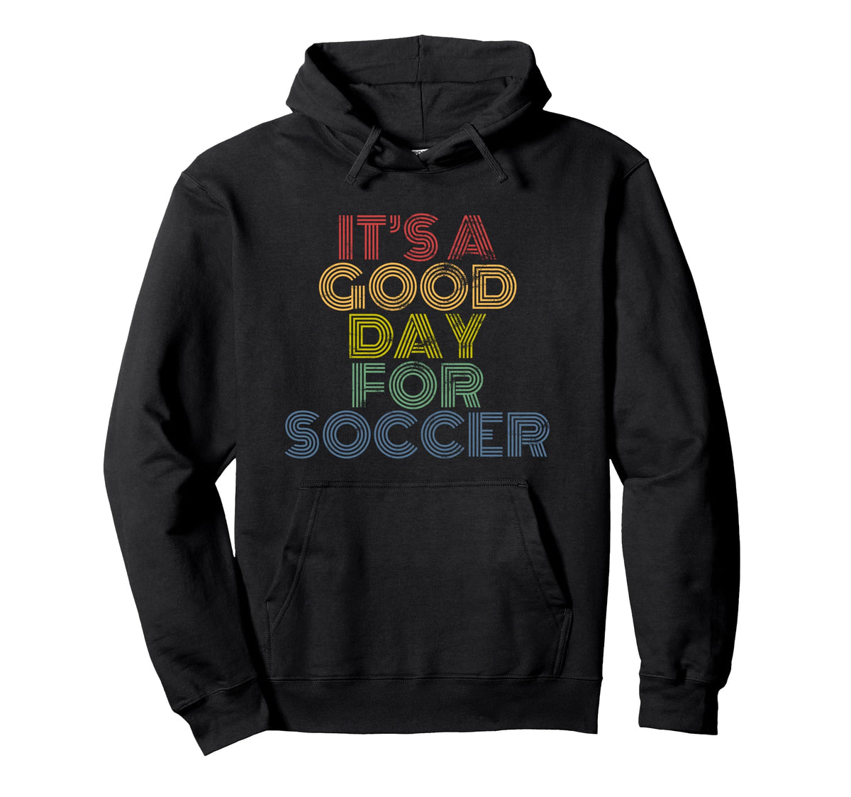 Its Good Day Soccer 70S Distressed Hoodie - Streetwear Style Men Women