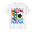 Autism Nana Autism Awareness Coquette T-Shirt - Trendy Graphic for Adults