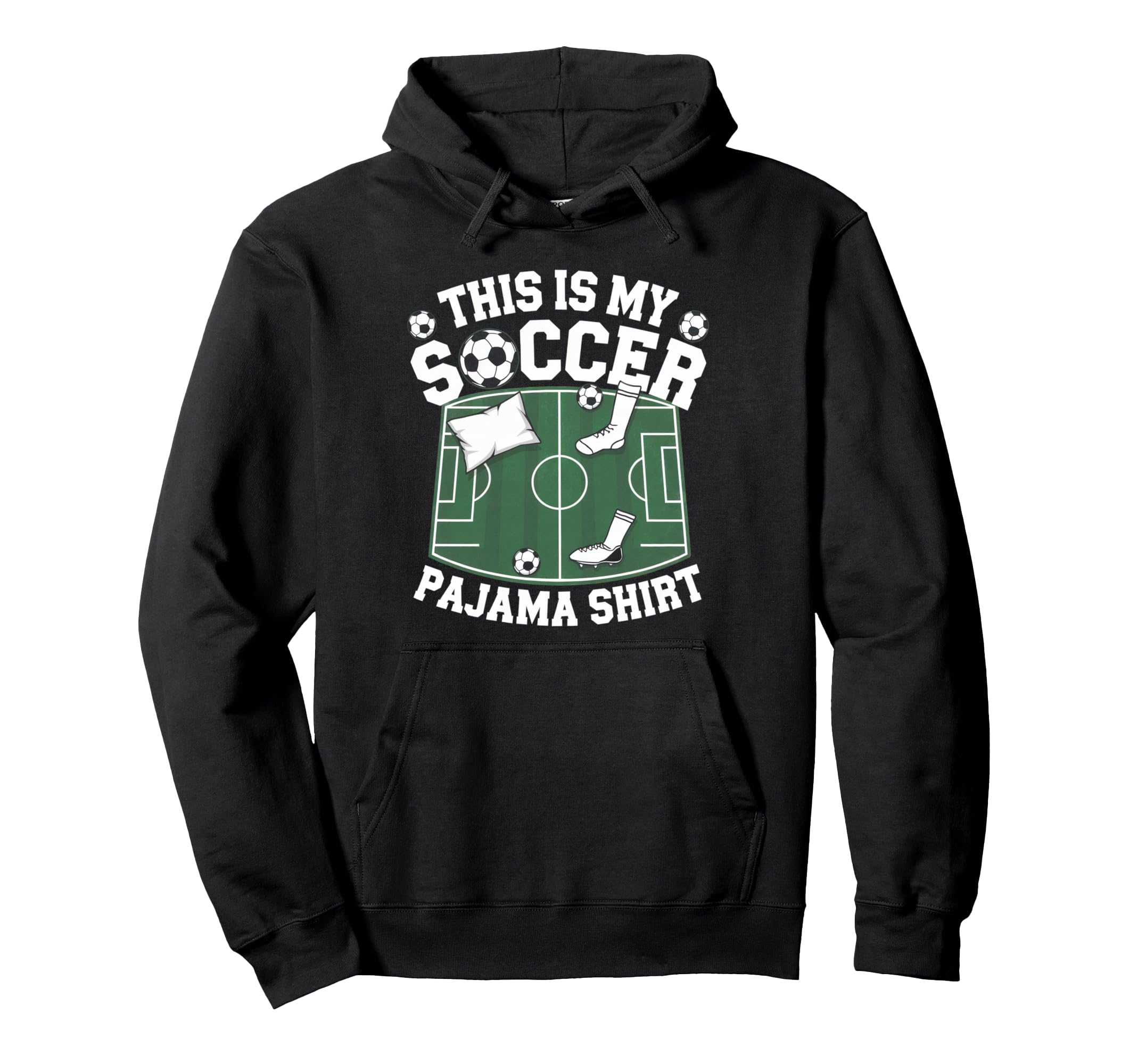 This Is My Soccer Pajama Players Teens Hoodie - Graphic Print Unisex