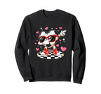 Dabbing Heart Sunglasses Sweatshirt - Casual Everyday Wear Men Women
