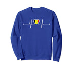 Belgium Soccer Heartbeat Belgie Sweatshirt - Minimalist Print Men Women