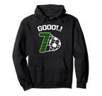 7Th Birthday Soccer Player 7Th Hoodie - Minimalist Print for Adults
